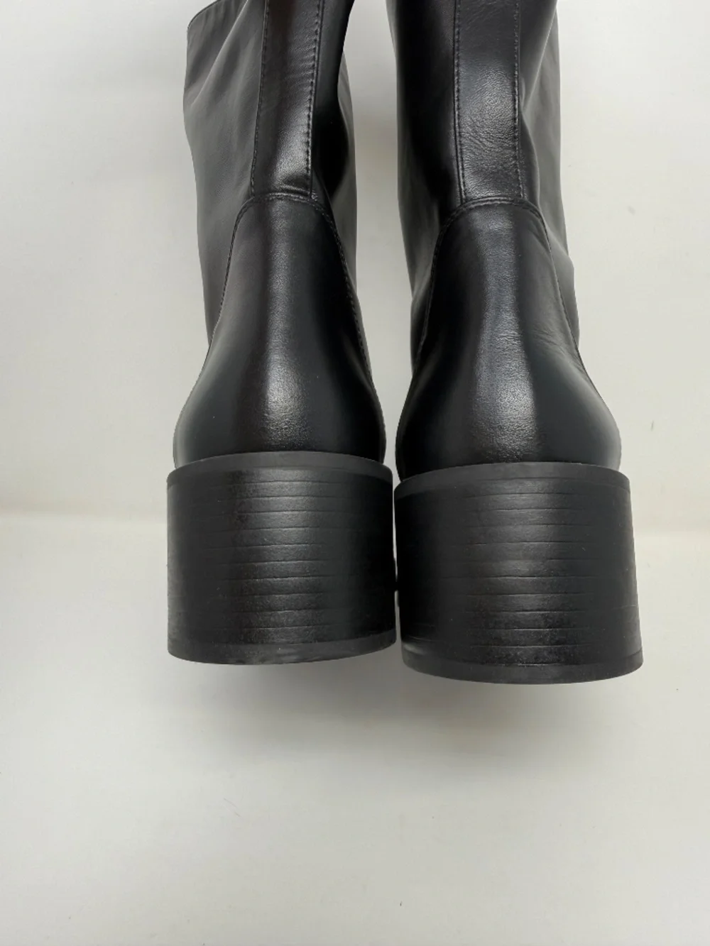 New Stuart Weitzman Kaia Leather Ankle Boot Black Sz 9.5